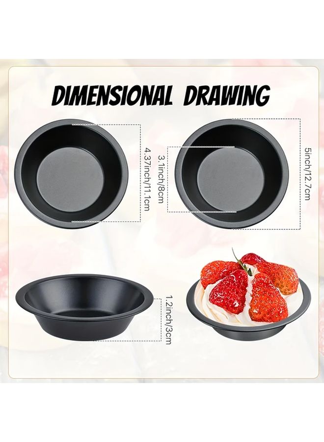 8pcs 5 Inch Mini Pie Tray Non Stick Reusable For Desserts Christmas Baking - Image 3