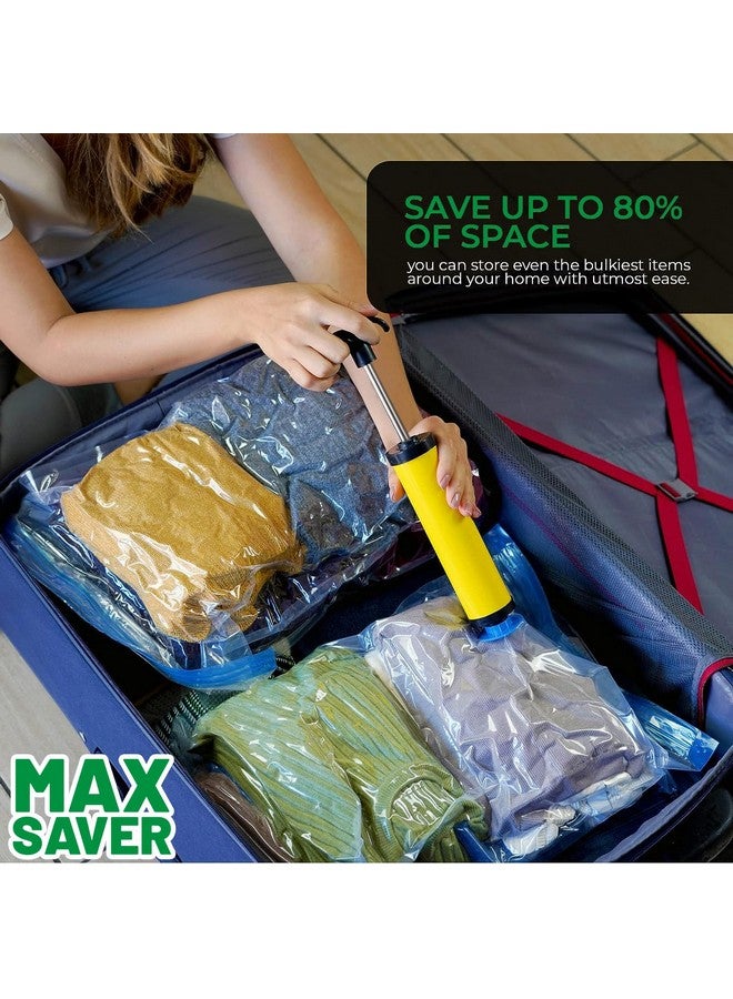 Max Saver Max Saver Polyethylene 5 Large Vacuum Bags for Travel, Space Saver Bags Compression Storage Bags for Clothes, Bedding, Pillows, Blankets Storage Vacuum Sealer Bags for Clothes Storage, Transparent - Image 4