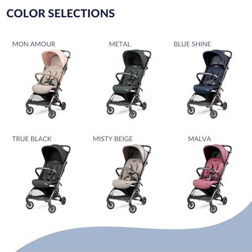 Peg Perego Volo, Ultra Lightweight Carry On Compliant Travel Stroller, Adjustable Features & Reclining Seat - Designed for Everyday Comfort from Newborn to 50lbs, Misty Beige (Light Greige) - Image 4