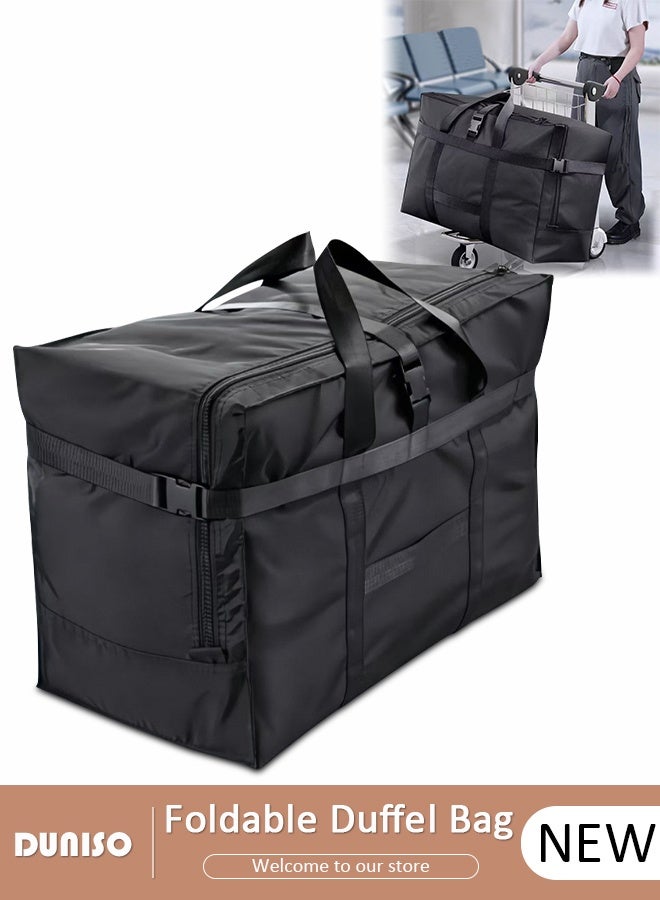 DUNISO Foldable Travel Duffel Bag Moving Storage Organizer Bags Waterproof & Tear Resistant Weekender Overnight Bag for Camping Travelling Cycling Storage Shopping Gym Sports  - Image 1