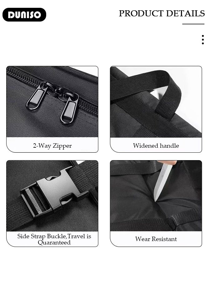 DUNISO Foldable Travel Duffel Bag Moving Storage Organizer Bags Waterproof & Tear Resistant Weekender Overnight Bag for Camping Travelling Cycling Storage Shopping Gym Sports  - Image 5