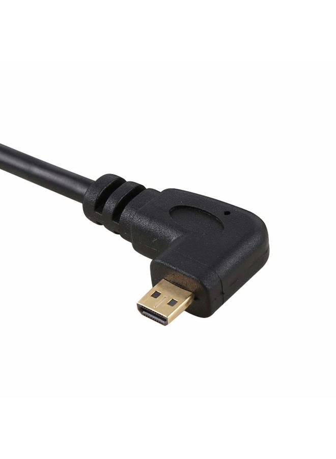 Chenyang Stretch Spring Left & Right Angled 90 Degree Micro HDMI to HDMI Male HDTV Cable for Cell Phone & Tablet & Camera (Right Angled) - Image 2