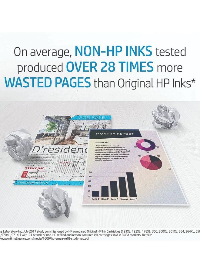 HP خرطوشة حبر أصلية 47 طراز 6ZD21AE BHL أسود - Image 3