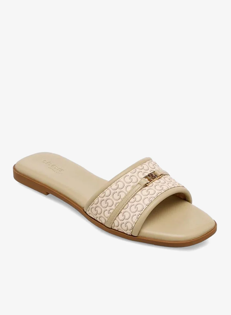 سيليست Women Monogram Accent Flat Sandals