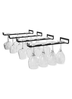 Beauenty 2 Pack Hanging Cup Display Stand, Hanging Champagne Glass Rack, Butterfly Stemware Racks Under Cabinet Glasses Holder Shelf, Suitable for Cabinet Kitchen Bar  - Image 2