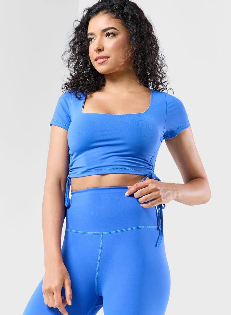 FRWD Short Sleeve Athletic Bra And Legging Set