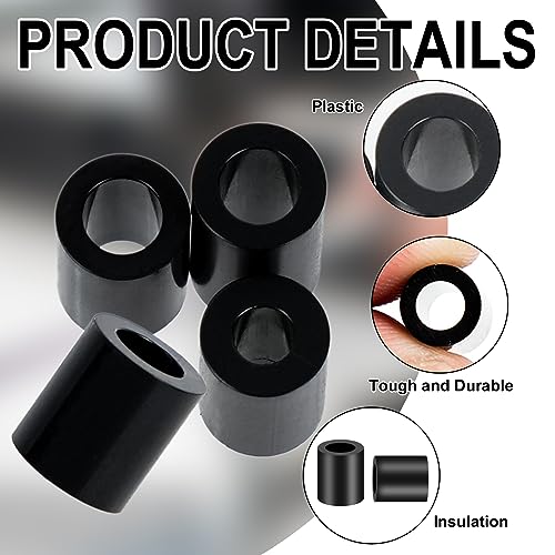 wegoup 345 Pcs Black Nylon Electrical Outlet Spacers Kit - Non-Threaded Round Plastic Spacers for Switch & Receptacle Screws, Secure Fit Spacer Assortment for Outlet Installation - Image 4