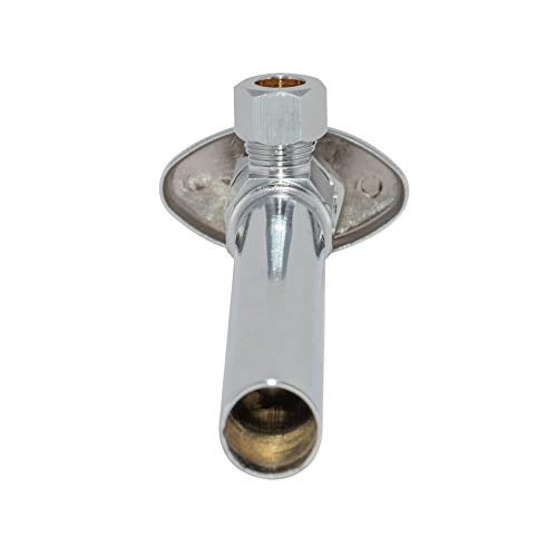 Eastman Multi-Turn Angle Stop Valve with Extension, 1/2 Inch Sweat x 3/8 Inch OD Compression, Chrome Plated, 04182LF - Image 3