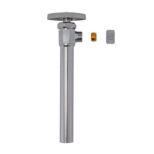 Eastman Multi-Turn Angle Stop Valve with Extension, 1/2 Inch Sweat x 3/8 Inch OD Compression, Chrome Plated, 04182LF - Image 4