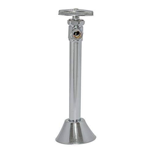 Eastman Multi-Turn Angle Stop Valve with Extension, 1/2 Inch Sweat x 3/8 Inch OD Compression, Chrome Plated, 04182LF - Image 5