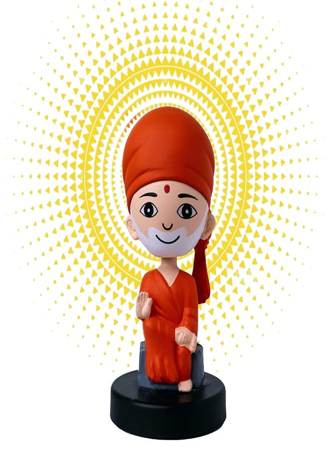 omuda Super Hero Action Figure Limited Edition Bobblehead with Mobile Holder for Car Dashboard, Office Desk & Study Table (Omuda-Bobble Head Shirdi Sai Baba) - Image 3