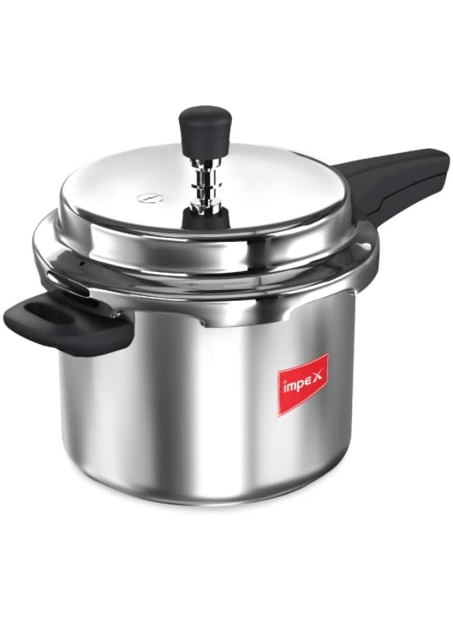 Impex 3 Litres Stainless Steel Pressure Cookers Induction Base, SS Pressure Cookers with High Grade Stainless Steel, Food Grade Interior, Healthy Cooking, 5 Years Warranty (3 Litres - SS Cooker) - Image 1