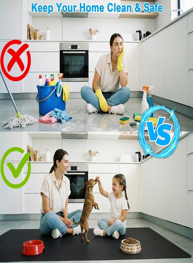 Gantok Extra Large Silicone Mats for Kitchen Counter, Heat Resistant Mat, Nonslip Kitchen Countertop Protector Mat, Cuttable Counter Protector Mats for Island Workbench(47.3''x23.6''Black) - Image 5