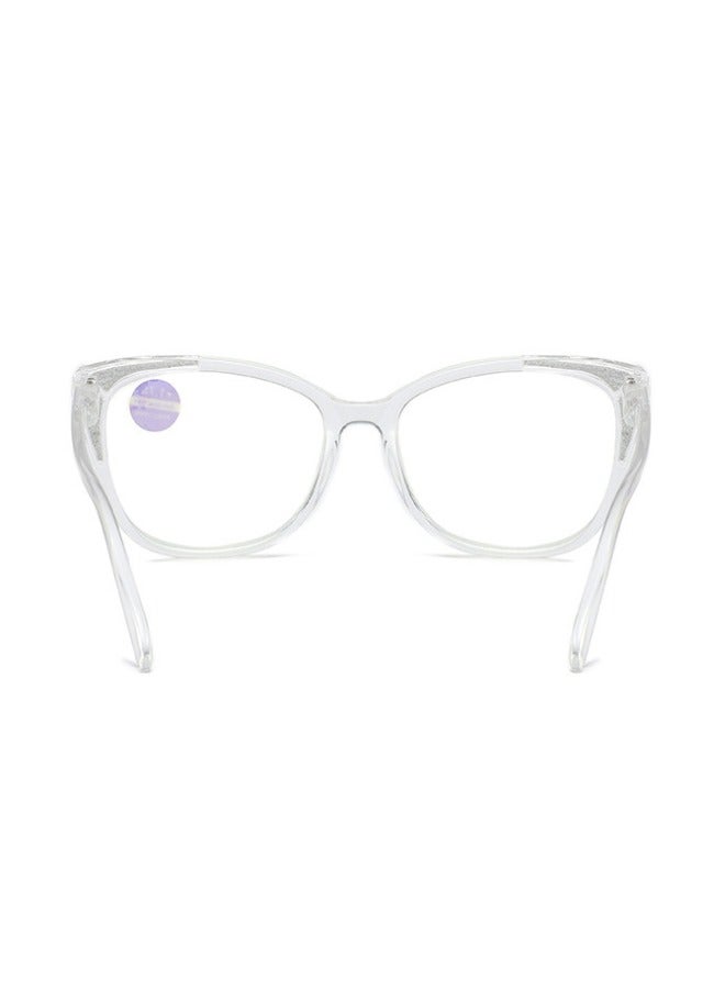 Booma Opticals NAOMI-C7 +1.00 Reading Glasses for Women, +1.0   Magnification Prescription Eyeglasses,  Lightweight, Stylish Clear Transparent Cat Eye Frame, Computer Eyestrain Relief - Image 2