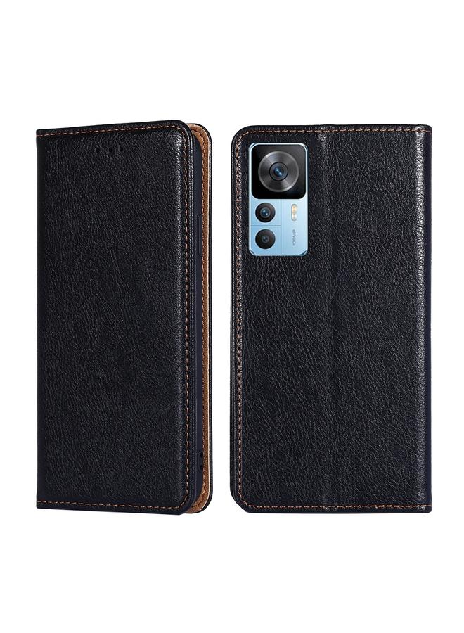 The Bros Case For Xiaomi Redmi K50 Ultra Gloss Oil Solid Color Magnetic Leather Phone Case
