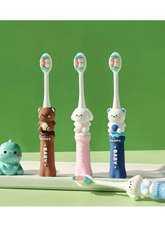 Goolsky Kids Manual Toothbrush with Soft Nylon Bristles for Gentle Oral Care, Unisex Compact-head Design for Children, Non-Scented Toothbrush with Cute Cartoon Characters, Firmness Soft for Baby to School Age Kids - Pack of 1  - Image 3