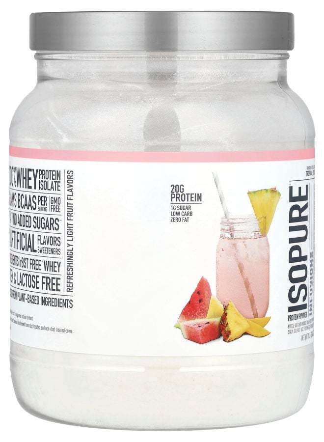 Isopure Infusions Protein Powder Tropical Punch 14.1 oz (400 g) - Image 2