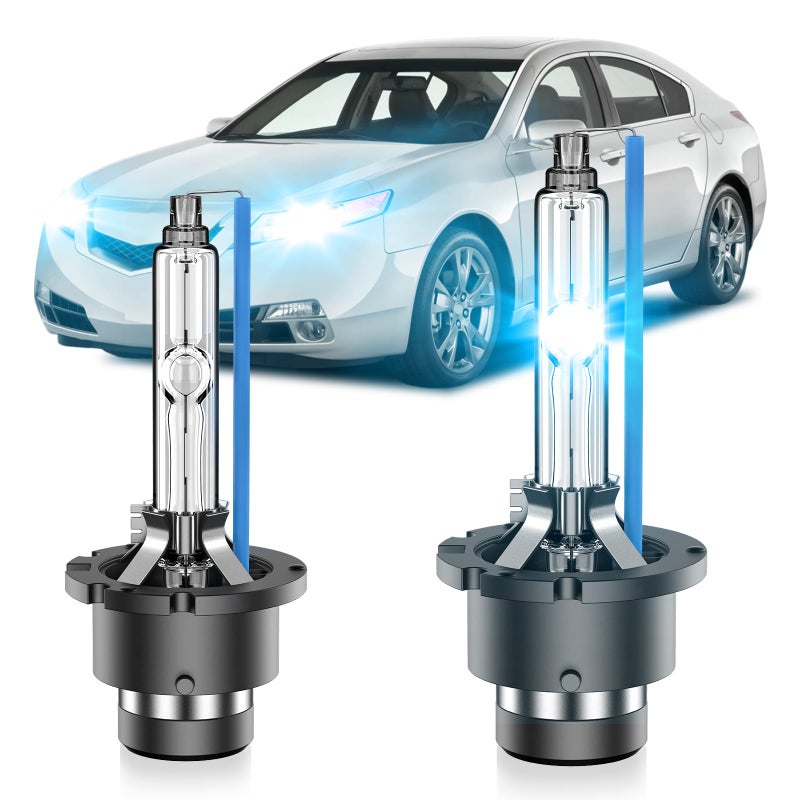 SENROBO Fit for Acura TL TSX 2004 2005 2006 2007 2008 2009 2010 2011 2012 2013 2014 OEM 35W Projector Low Beam D2S HID Xenon Headlight Bulbs Replace, 8000K Blue D2SC1 Bi-xenon Light, Pack of 2 - Image 1