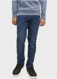 Jack & Jones Junior Youth Mid Wash Straight  Fit Jeans  - Image 1