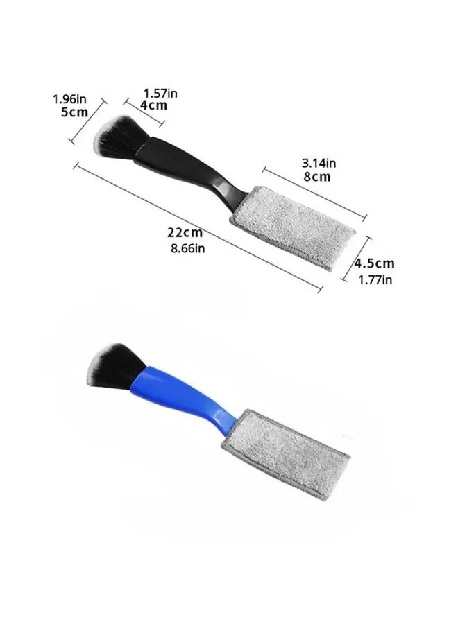 Black Car AC Vent Dust Cleaning Brush Soft Multifunctional Interior Tool All Seasons - Image 2