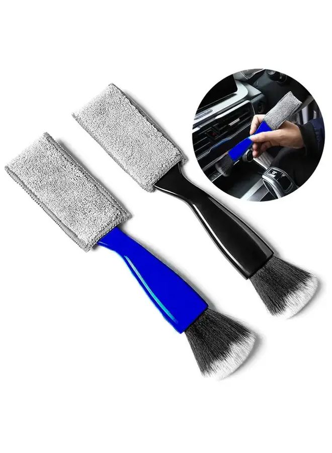 Black Car AC Vent Dust Cleaning Brush Soft Multifunctional Interior Tool All Seasons - Image 1
