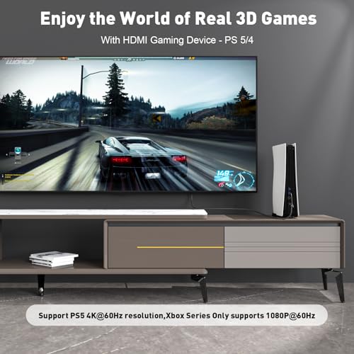 UANTIN Active HDMI to DisplayPort Cable (4K 60Hz,1080p@120Hz) 6FT Uni-Directional HDMI 2.0 Computer to DP 1.2 Screen Adapter Display Port Cord Compatible with PC,Laptop,AMD,NVIDIA,PS5 - Image 5