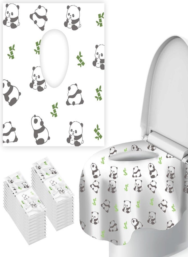 dlnope Upgraded Disposable Toilet Seat Covers (20 Pack) - Waterproof, Cute Panda Print, Travel-Friendly Individual Packs, Suitable for Kids & Adults, Perfect for Toddlers’ Potty Training in Public Restrooms - Image 1