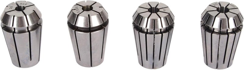 4 Jaw Spring Collet Chuck, CNC Engraving Machine Lathe Chuck, High Carbon Steel Milling Spring Collet Chuck with 4Pcs Set for Grinding and Engraving, Durable and Easy to Install - Image 1