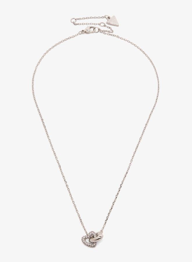 GUESS Heart Links Necklace And  Studs - Image 5