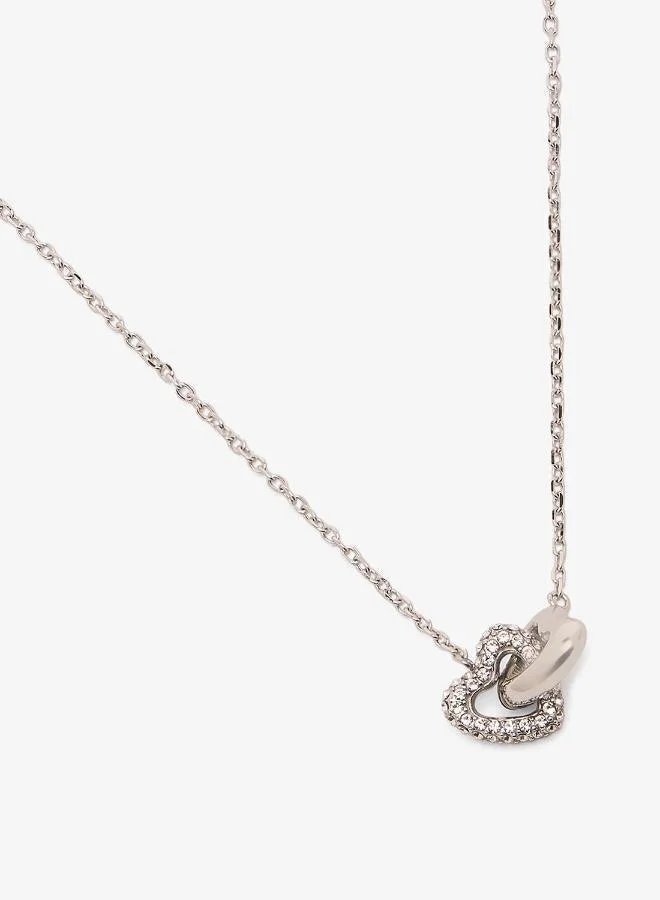 GUESS  Heart Links Necklace And  Studs for Women | Best Price UAE