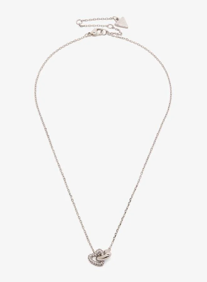 GUESS  Heart Links Necklace And  Studs for Women | Best Price UAE