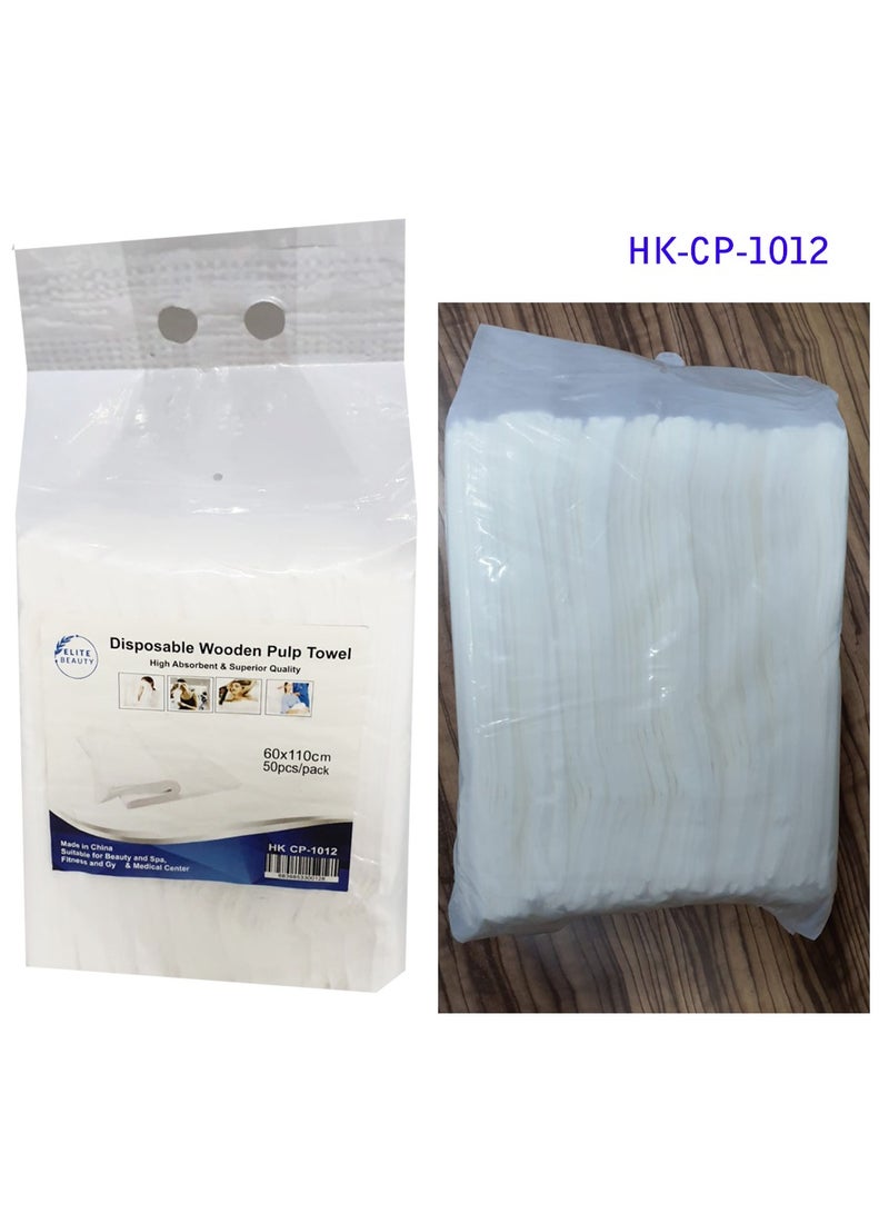 Elite Beauty Disposable Wooden Pulp Towel, 60 x 110CM , 50PCS/PACK , CP-1012 - Image 1