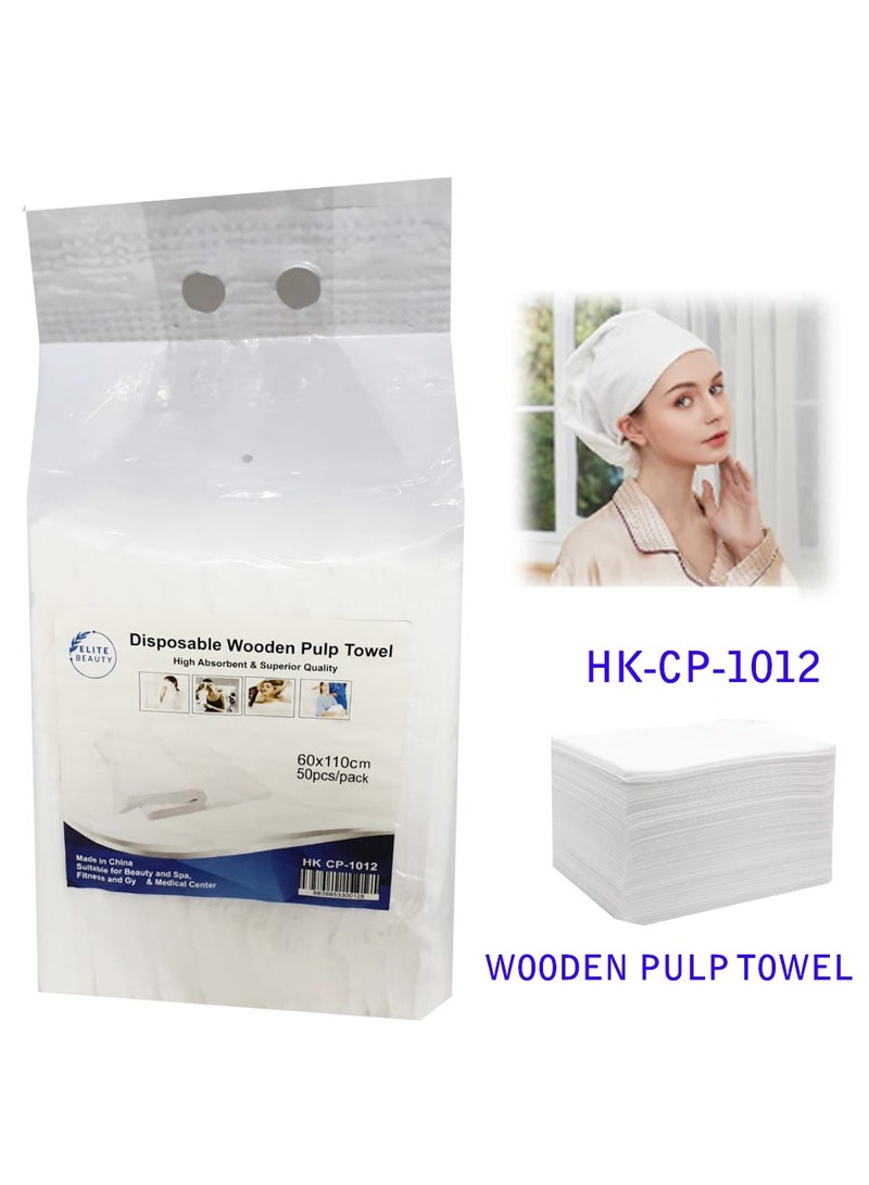 Elite Beauty Disposable Wooden Pulp Towel, 60 x 110CM , 50PCS/PACK , CP-1012 - Image 2