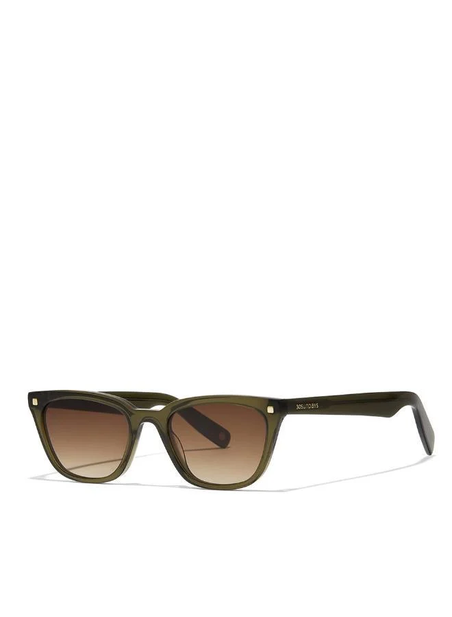 30Sundays 30Sundays THALIA,Women Sunglasses, Cat Eye Sunglasses, UV Protection: UV400 (Green,Brown)