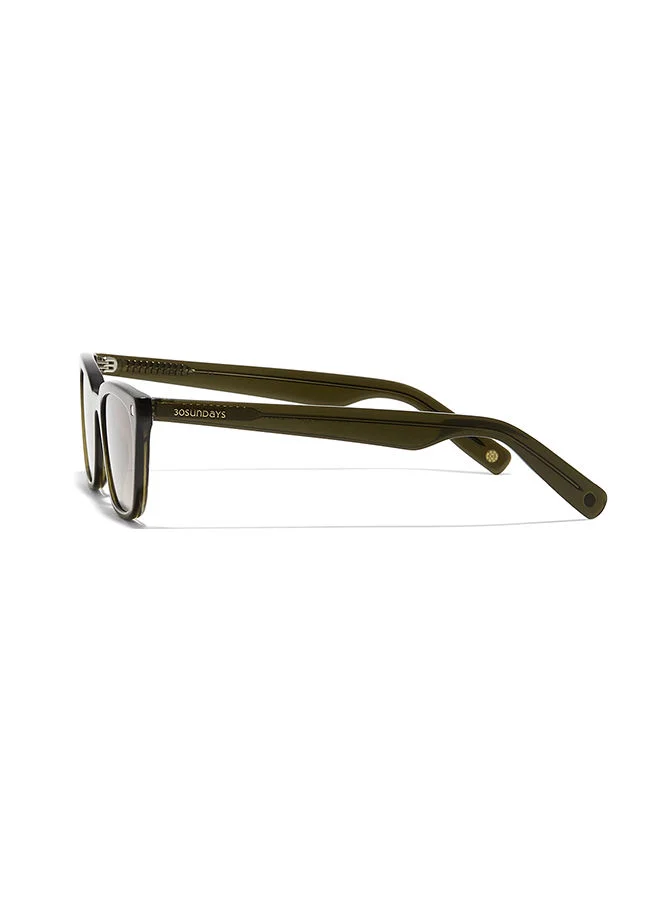 30Sundays 30Sundays THALIA,Women Sunglasses, Cat Eye Sunglasses, UV Protection: UV400 (Green,Brown)
