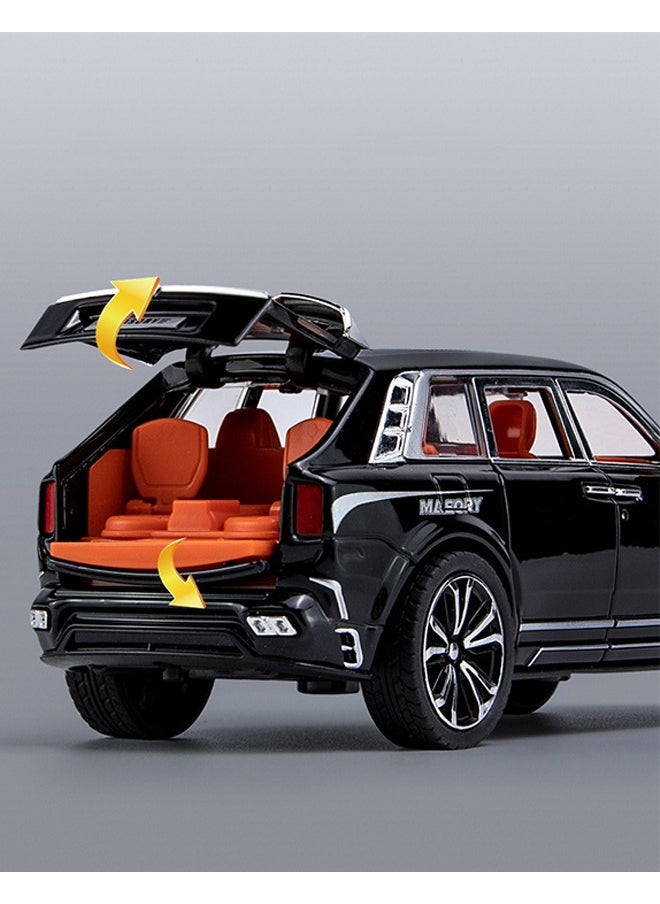 NEWAO TOYS - 1:32 Scale Simulation Alloy Track Sports Miniature Model Diecast Metal Pull Back Action Car Toy with Light Sound and 6 Openable Doors - Image 1