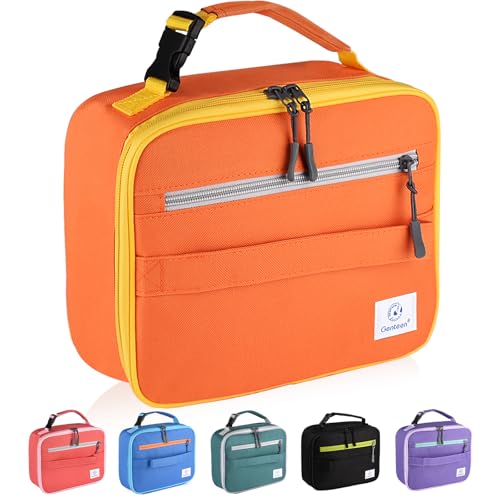Genteen Lunch Box Lunch Bag for Kids Girls,Insulated Lunch Bag Women,Reusable Lunchbox for School,Work,Outdoor(Orange) - Image 1