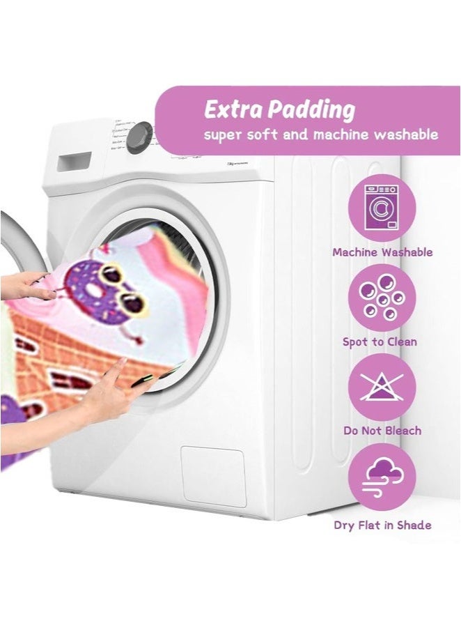 ASIV Baby Play Mat with 4 Detachable Hanging Toys – Large Crawling Mat for Newborns, Infants & Toddlers – Soft Floor Activity Gym for Boys & Girls - Image 5