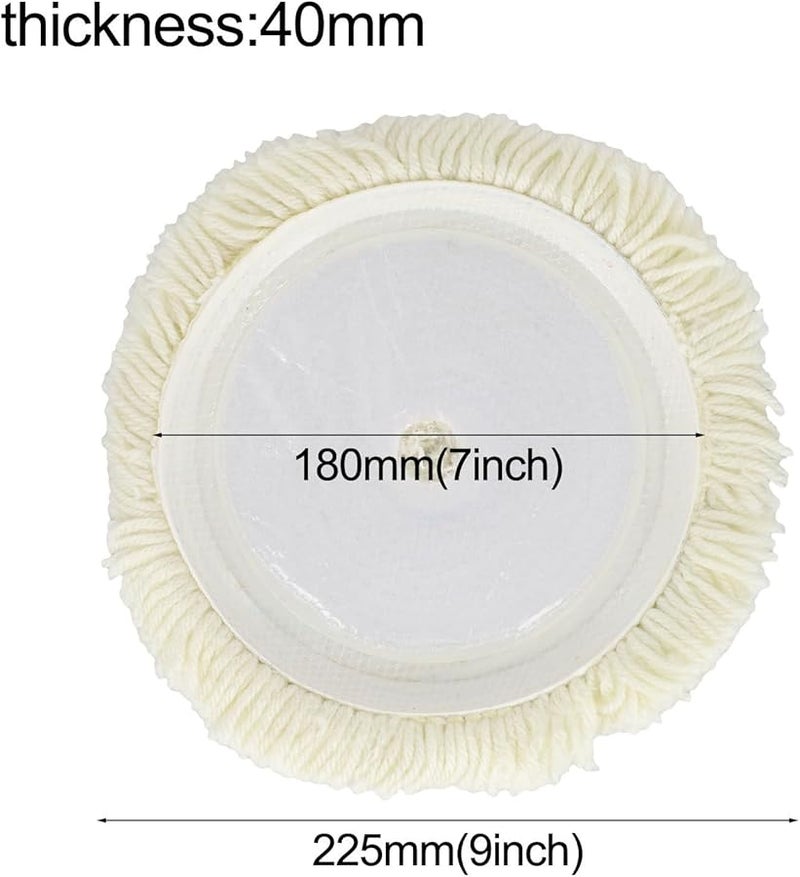 9 Inch Wool Polishing Bonnet Pad For Car Furniture Metal Finishing Electric Power Tools - Image 5