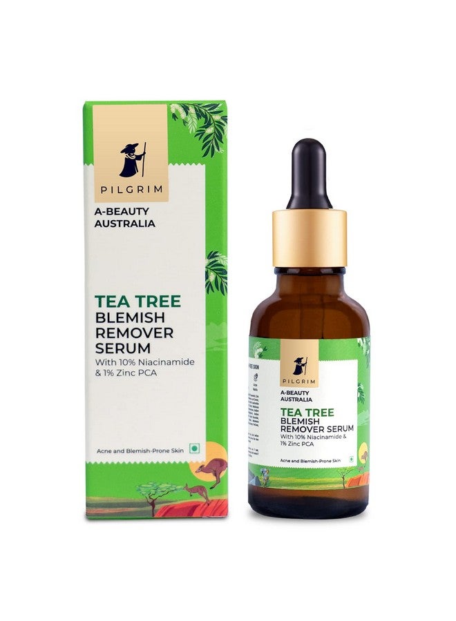 PILGRIM Tea Tree & 10% Niacinamide Blemish-Remover Serum With Zinc Pca For Acne Prone Skin | Niacinamide Serum For Acne| Acne Scar Reducing 10% Niacinamide Serum For Face | Women & Men | 30 Ml - Image 1
