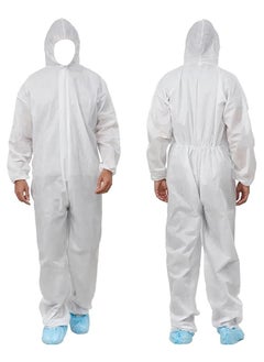 VINSTAR Premium Disposable Protective Coveralls (Pack of 2 pcs ) - Medical PPE Hazmat Suit for Men & Women - Full Body Protection with Hood, Elastic Cuffs/Ankles, Storm Flap Zipper - 40 gsm (XL)  - Image 1