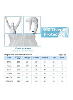 VINSTAR Premium Disposable Protective Coveralls (Pack of 2 pcs ) - Medical PPE Hazmat Suit for Men & Women - Full Body Protection with Hood, Elastic Cuffs/Ankles, Storm Flap Zipper - 40 gsm (XL)  - Image 3