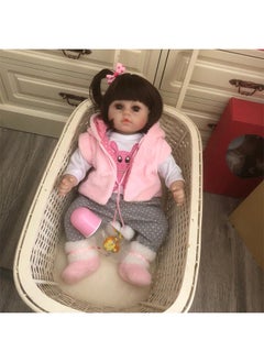Generic Reborn Baby Doll With Plush Toy 19Inch Eye Color Selection, Pacifier And Bottle  - Image 5
