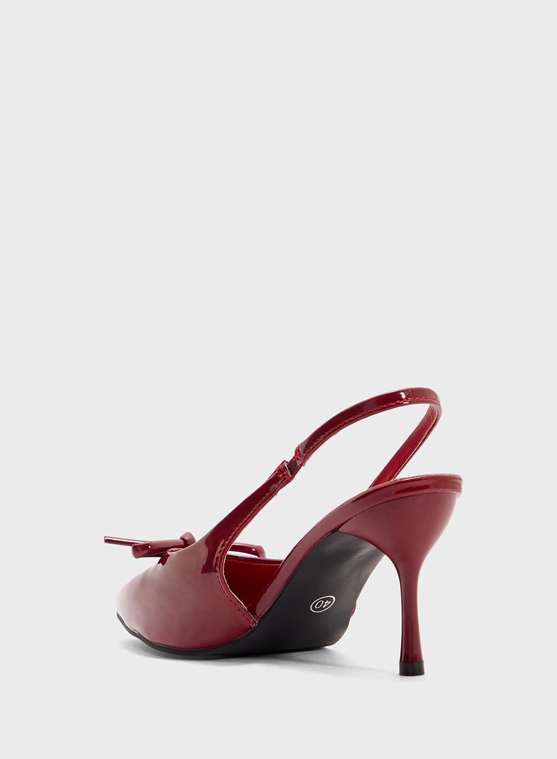 Ginger Slingback Pump With Bow Detail  - Image 3