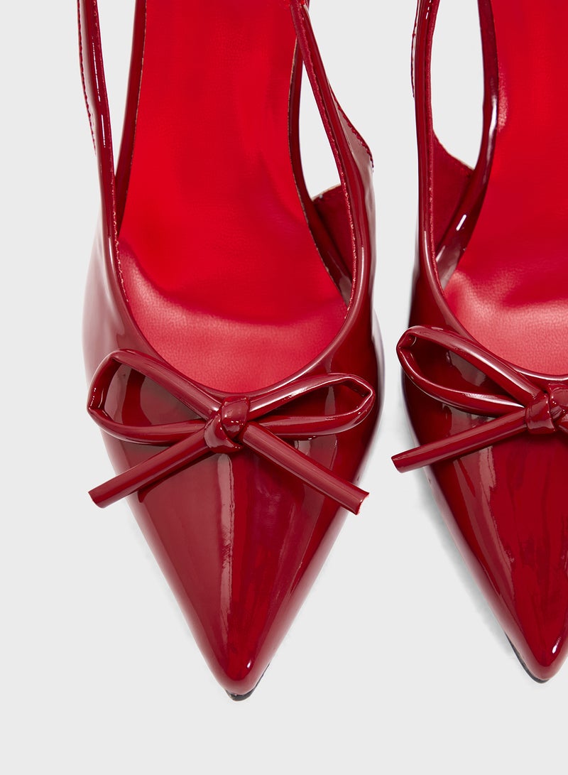 Ginger Slingback Pump With Bow Detail  - Image 4