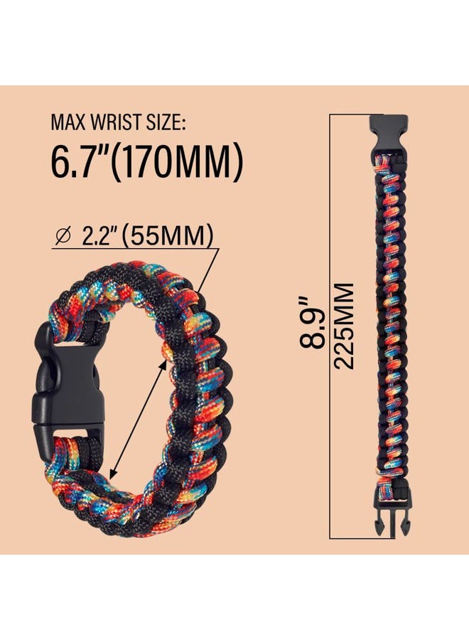 TECEUM Stylish Cobra Unisex 550 Parachute Rope Paracord Bracelet - Medium - Image 4
