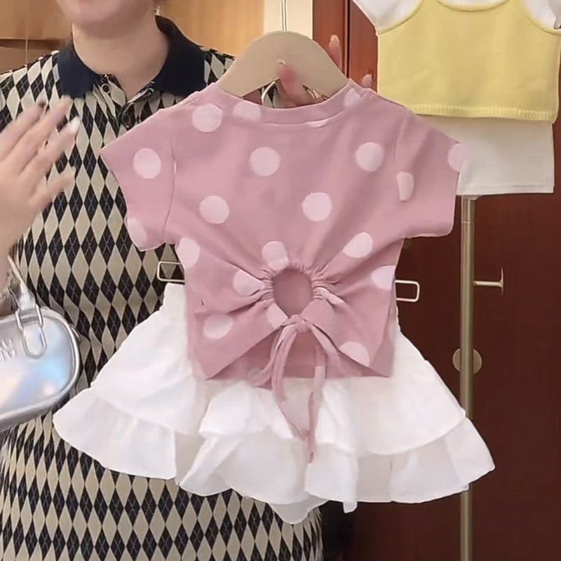 Girls' Summer Clothing Korean Style Outerwear Trendy Children'S White Cake Skirt - Image 2