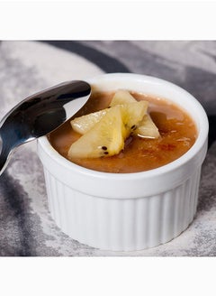 Mash 12 Pieces Ceramic Ramekins 12Oz White Souffle Oven Safe Stoneware Bakeware Porcelain Ramekin Set Serving For Sauces Dipping Onion Soup Lava Cake Flan Creme Brulee Pudding Mini Custard Dishes  - Image 2