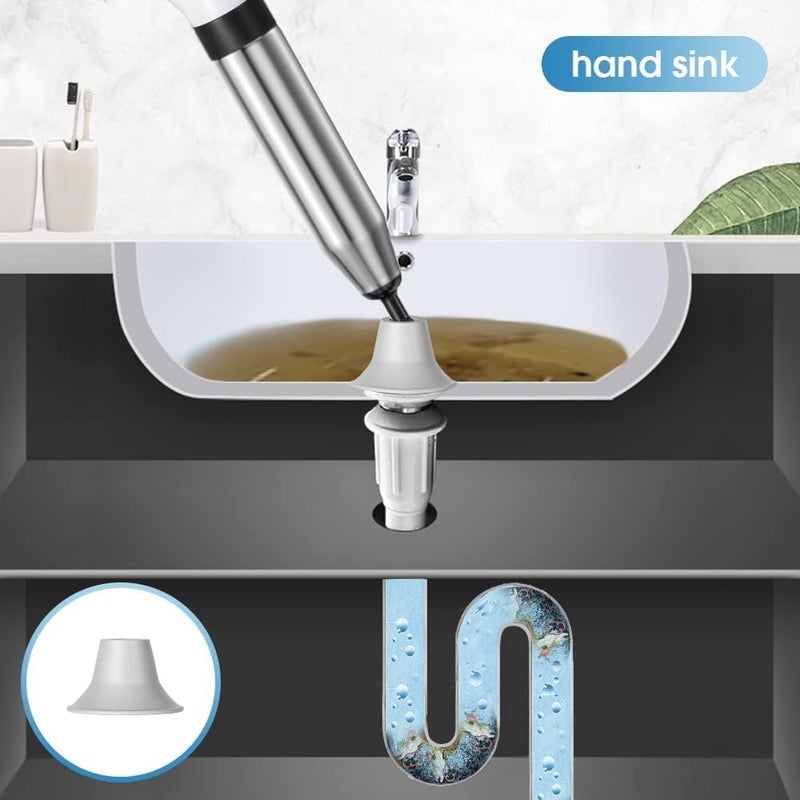 Luckam Plungers for Bathroom, Toilet Plunger, Toilet Unclogger, High Pressure Plungers for Kitchen Bathroom Clogged Pipe, White - Image 4