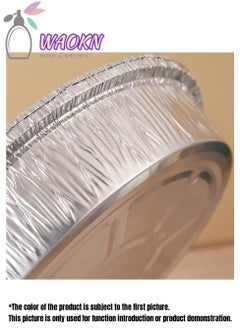 WAOKN 30-Pieces Disposable Aluminum Foil Baking Pan Cake Pan Cake Tray for Oven Baking Cooking Air Fryer Liners Oil-proof Water-proof Food Grade Aluminum Foil For Baking Frying Grilling Roasting Microwave  - Image 4